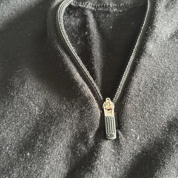 Icebreaker men’s 1/4 zip medium black 100% merino wool - Picture 3 of 8